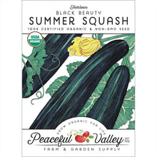 Load image into Gallery viewer, Black Beauty Summer Squash Seeds (Organic)