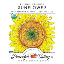 Load image into Gallery viewer, Russian Mammoth Sunflower Seeds (Organic)