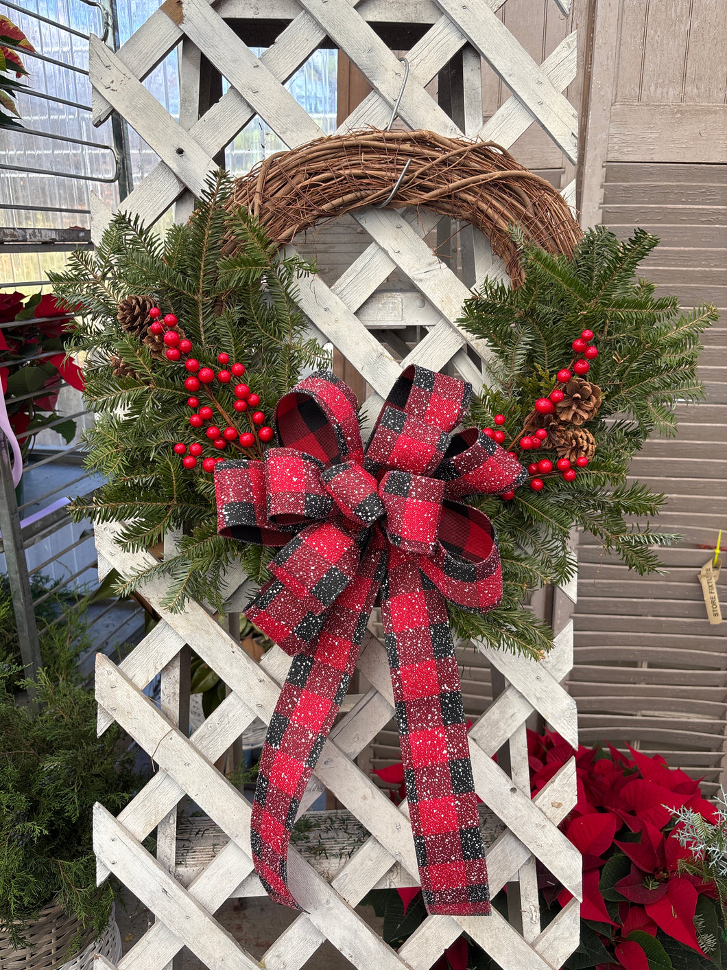 XMAS Custom Grapevine Decorated Wreath