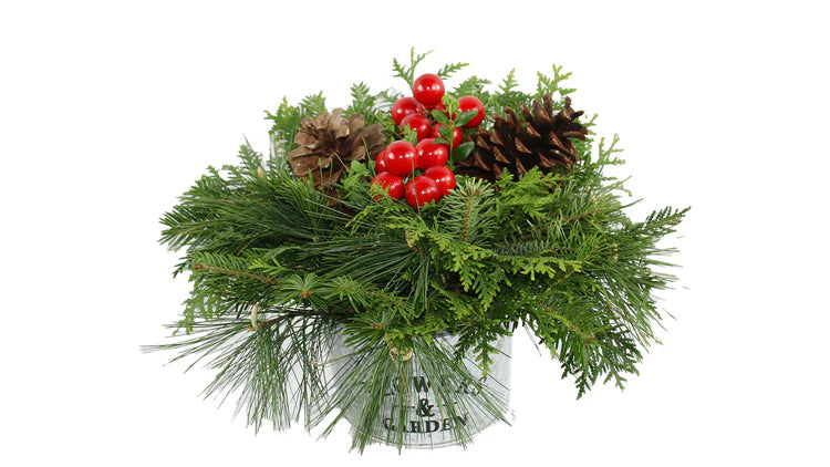XMAS Minimalist Greenery Bucket