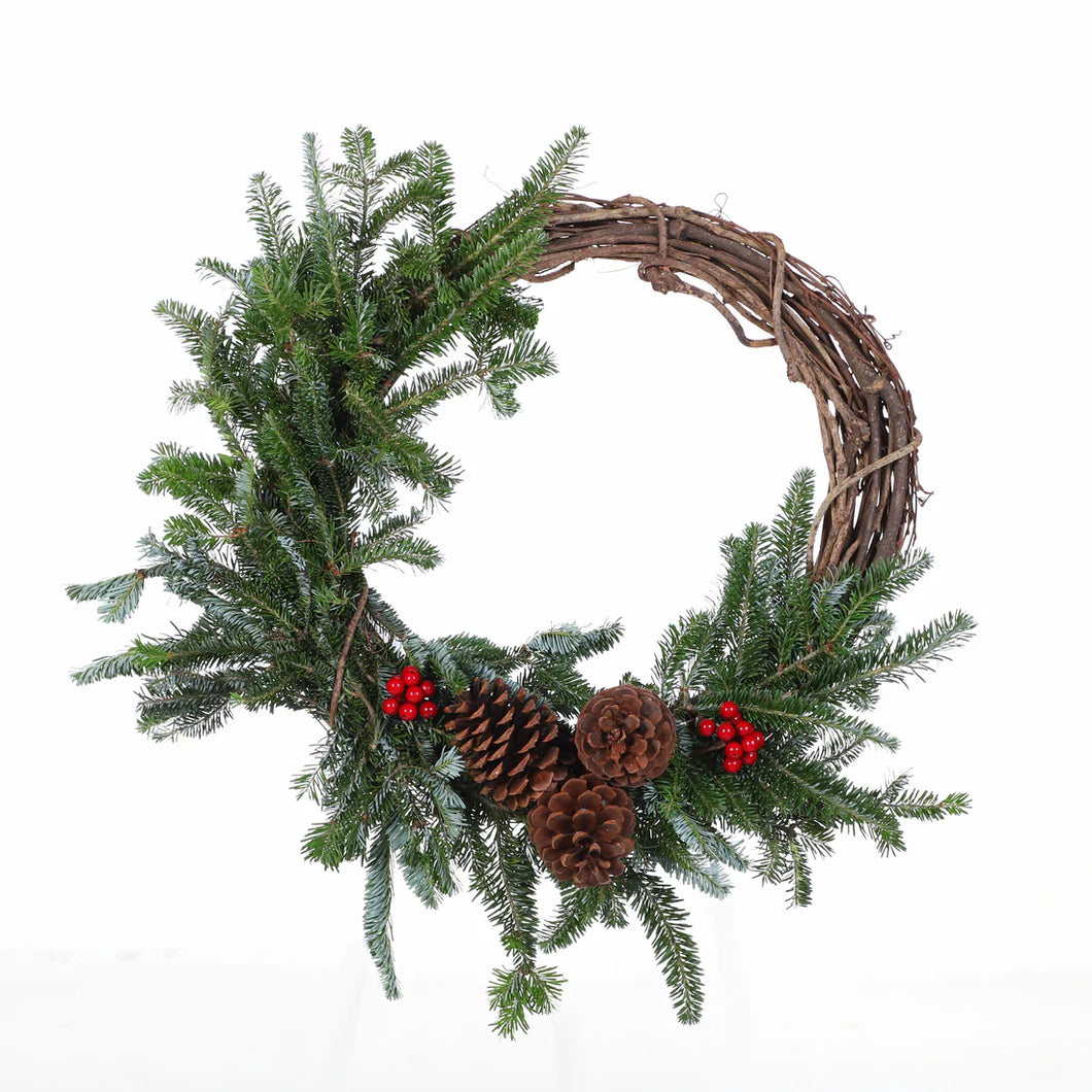 XMAS Grapevine Wreath- Decorated