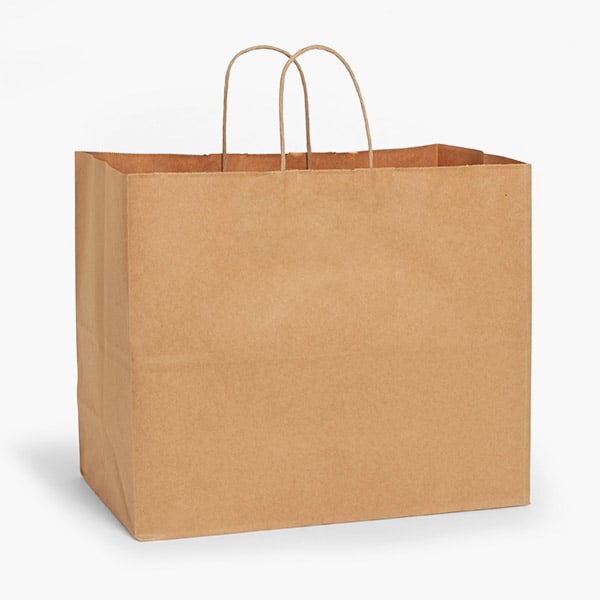 XMAS Kraft Brown Gift Bag- LG