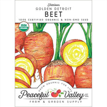 Load image into Gallery viewer, Golden Detroit Beet Seeds (Organic)
