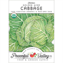 Load image into Gallery viewer, Golden Acre Cabbage Seeds (Organic)
