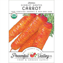 Load image into Gallery viewer, Scarlet Nantes Carrot Seeds (Organic)
