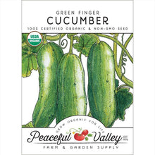 Load image into Gallery viewer, Green Finger Cucumber Seeds (Organic)
