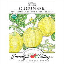 Load image into Gallery viewer, Lemon Cucumber Seeds (Organic)
