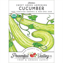 Load image into Gallery viewer, Sweet Green Armenian Cucumber Seeds (Organic)
