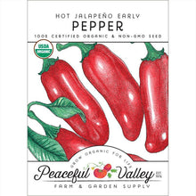 Load image into Gallery viewer, Hot Jalapeno Early Pepper Seeds (Organic)
