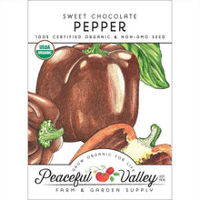 Load image into Gallery viewer, Chocolate Sweet Pepper Seeds (Organic)
