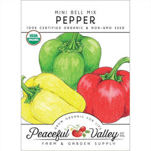 Load image into Gallery viewer, Mini Bell Mix Sweet Pepper Seeds (Organic)
