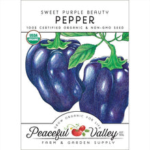 Load image into Gallery viewer, Purple Beauty Sweet Pepper Seeds (Organic)
