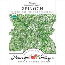 Load image into Gallery viewer, Bloomsdale Spinach Seeds (Organic)
