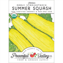 Load image into Gallery viewer, Early Straightneck Summer Squash Seeds (Organic)

