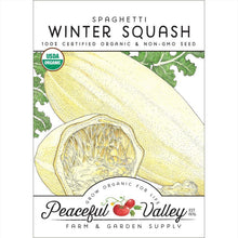Load image into Gallery viewer, Spaghetti Winter Squash Seeds (Organic)
