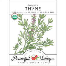 Load image into Gallery viewer, English Thyme Seeds (Organic)
