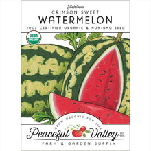 Load image into Gallery viewer, Crimson Sweet Watermelon Seeds (Organic)
