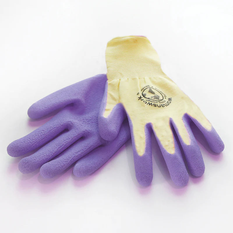 Med Purple Latex Dipped Gloves