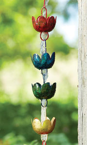 Multicolor Lily Cup Rain Chain
