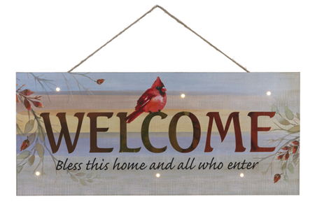 Welcome Light Up Wall Plaque